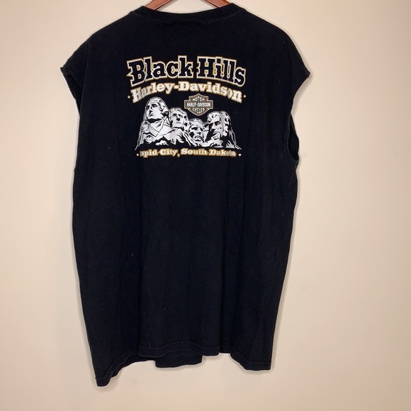 Harley-Davidson | Black Hills Rapid City 2004 Tee | Sleeveless Distressed Shirt - Picture 6 of 8